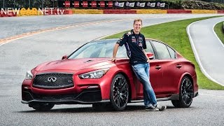 Vettel tackles Spa in Infiniti Q50 Eau Rouge [upl. by Cacia]