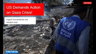 FN US Urges Israel to Address Gazas Humanitarian Crisis [upl. by Renick]