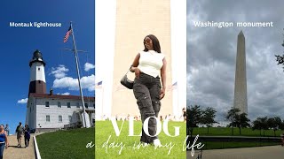 VLOGTOBER EP6 Explore Washington DCMontauk lighthouseWhite HouseWashington monument [upl. by Dahc597]