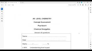 As Chem Unit 2 Pop quiz 6 part a [upl. by Ardna]