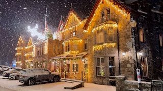 Its beginning to look like Christmas as fresh snow falls over Braemar in the Cairngorms Scotland [upl. by Zandra]