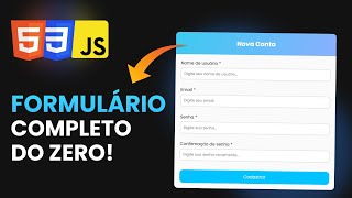 CRIANDO FORMULÁRIO COMPLETO HTML CSS e JS  VALIDAÇÕES 🚀 [upl. by Giglio]