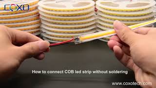 how to use led connectors for COB LED Strip [upl. by Nylatsyrc384]