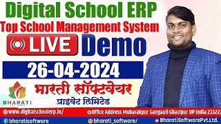 Live Demo Top School Management System  Digital School ERP Software  Bharati Software Pvt Ltd [upl. by Aiderfla]