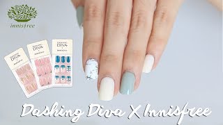 HOW I DO MY NAILS USING DASHING DIVA MAGIC PRESS  WHITE MARBLE NAILART  Erna Limdaugh [upl. by Barbie]