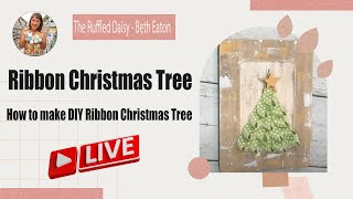 Ribbon Christmas Tree  DIY ribbon on Christmas tree ideas  How to make DIY Ribbon Christmas Tree [upl. by Edras700]