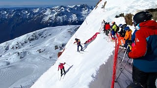 Gefährlichste SkiAbfahrt der Alpen Le Tunnel in Alpe dHuez ⚠️ [upl. by Patsis179]