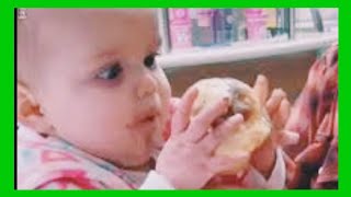 babies eating ice cream first timemakki funny babies cute youtube video [upl. by Anialeh87]