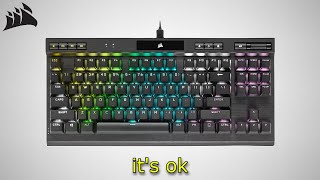 Corsair K70 RGB TKL Champion Series Keyboard Sound Test Cherry MX Speed Switches [upl. by Nosnorb535]