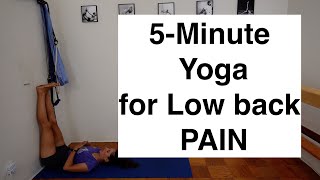 5minute Yoga for Quick Low Back Pain Relief [upl. by Enidan]