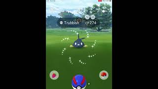 Shiny Trubbish catch in Pokemon go shorts [upl. by Irok]