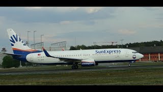 SunExpress Boeing 7378HCWL CLOSE takeoff Frankfurt Airport [upl. by Ycniuq]