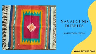 Navalgund Durries  GITRIPS  The Art fashioned by Women of Karnataka Shop Now Check Description [upl. by Keese]