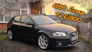 Turning A £180 Scrap Audi A3 Into A £1800 [upl. by Relyhcs]