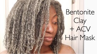 Bentonite Clay Hair Mask and Apple Cider Vinegar  Type 4 Natural Hair [upl. by Francesco]