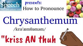 How to Pronounce Chrysanthemum [upl. by Hanschen]