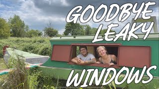 WINDOWS OUT HATCHES IN  Side Hatches  Narrowboat Conversion  BOATLIFE [upl. by Sezen]