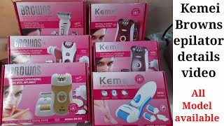 kemei epilator rivewbrowns epilator rivews details video [upl. by Crowns]