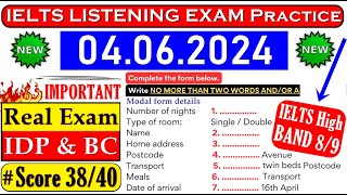 IELTS LISTENING PRACTICE TEST 2024 WITH ANSWERS  04062024 [upl. by Evol]