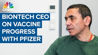 BioNTech CEO on vaccine progress with Pfizer [upl. by Ahsytal]