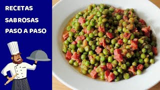 ✅ GUISANTES SALTEADOS CON JAMÓN [upl. by Anurag502]