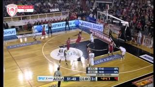 HIGHLIGHTS APOLLON PATRON  OLYMPIACOS BC 2452013 [upl. by Newra960]