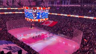 National Anthem USA and Canada at NHL Hockey Game in the Toronto Maple Leafs Stadion [upl. by Ayaladnot]