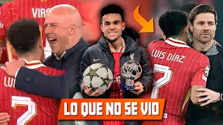 LO QUE NO SE VIO LUIS DIAZ OVACIÓN MVP XABI ALONSO ABRAZO SLOT PALABRAS REGISTRO y ENTREVISTA [upl. by Nibur]