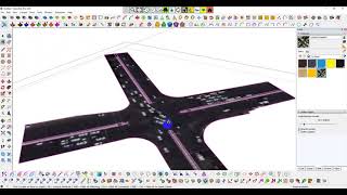 Road modeling in SketchUP program [upl. by Carine]