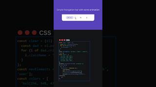 Simple Navigation Bar With Animation in JS coding webcoding webdesign htmlcsswebsite shorts [upl. by Toiboid582]