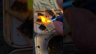 burning Saltine minis so they taste betterwith my lighter [upl. by Ellord]