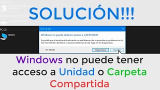 Windows no puede tener acceso a unidad o carpeta compartida Solución [upl. by Rudie]