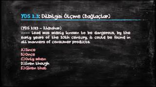 YDS 23  Bağlaçlar Conjunctions Soru Çözümü [upl. by Ffilc]