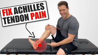 Fix Your Achilles Tendon Pain At Home Just Do THIS [upl. by Airdnoed]