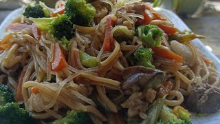 Cooking Pancit Bihon simple Recipe satisfying food delicious [upl. by Atronna]