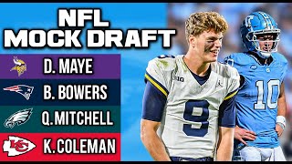 2024 NFL Mock Draft With BIG Trades [upl. by Ellehcen]