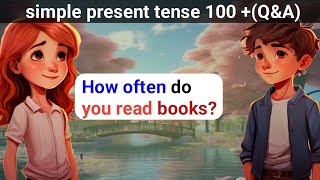 English speaking practice for beginners 100 present tense Questions and answers [upl. by Chic]