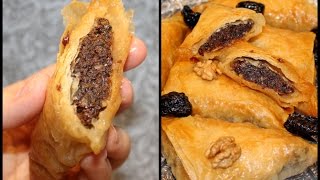 Gefüllte Teigtaschen mit Pflaumen und Nüssen mit Sirup getränkt Mal etwas anderes als Baklava [upl. by Auoy]