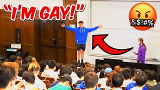 Coming Out During College Lecture Prank [upl. by Gold347]