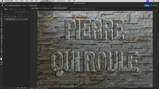 Effet pierre sur du texte avec Photoshop [upl. by Dannon142]