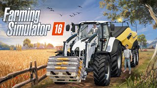 Lamborghini Tractor amp Grass Bales In Fs16  Fs16 Multiplayer  Timelapse [upl. by Narcissus]