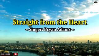 Karaoke Cover  STRAIGHT FROM THE HEART  Bryan Adams Karaoke Version [upl. by Ezekiel]