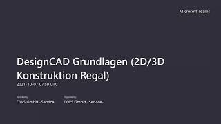 DesignCAD Regal  2D3D Konstruktion 07102021 [upl. by Lars]