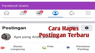 Cara hapus postinganstatus FACEBOOK versi terbaru 2021 [upl. by Ambrose]