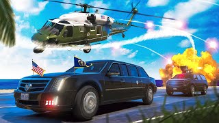 Presidential Motorcade Attack in GTA 5 [upl. by Anilocin858]