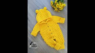 Knitting baby romper design 🔥handmade shorts [upl. by Haggi]