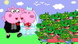 100001 Peppa ZOMBIES VS 100001 George Pig ZOMBIES  Peppa Pig Funny Animation [upl. by Cheke109]