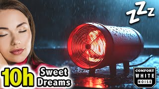 FALL ASLEEP EASILY with THIS White Noise NO ADS Rain ASMR amp Heater Sound to Sleep [upl. by Bernardine]