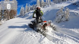 Frozen Playground 🥶❄️ Deep Snow Ride❗ Can Am Renegade [upl. by Jonell]