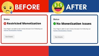 How To Fix Restricted Monetization on Your Facebook Page  facebook monetization restricted [upl. by Elyrpa247]